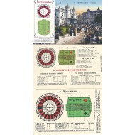 Monte-Carlo - Lot de 3 Cartes postales sur La Roulette 